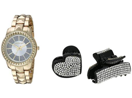 Lifesta steve madden watch girl set gold clips