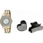 Lifesta steve madden watch girl set gold clip1