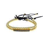 gold balls zircon bracelet set