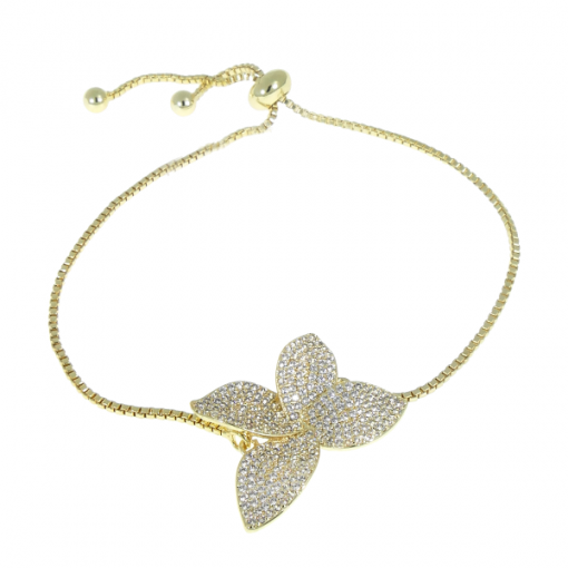 gold flower bracelet – lifesta
