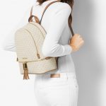 michael kors medium rhea backpack in vanilla – lifesta2