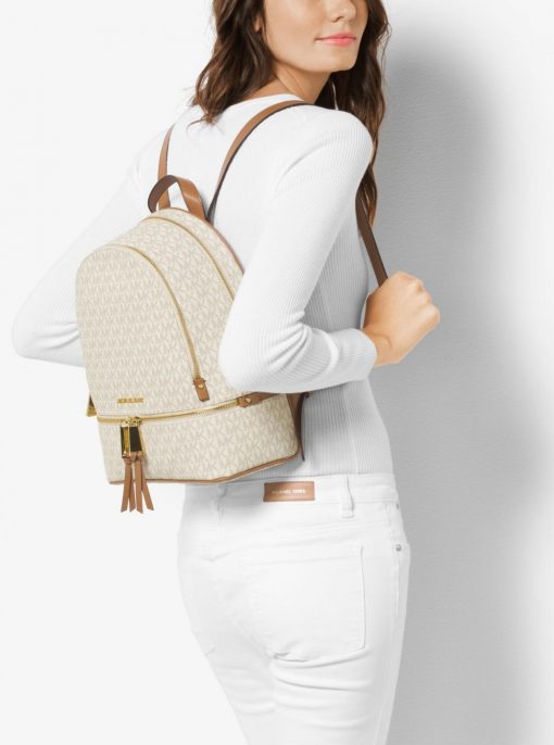 michael kors medium rhea backpack in vanilla – lifesta1