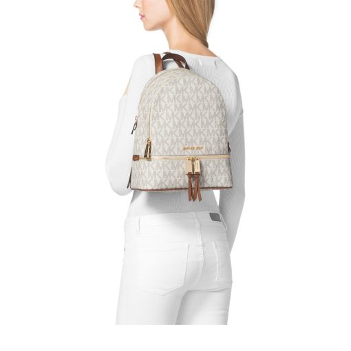 michael kors medium rhea backpack in vanilla – lifesta3