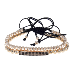 rose gold zircon bracelet set – lifesta